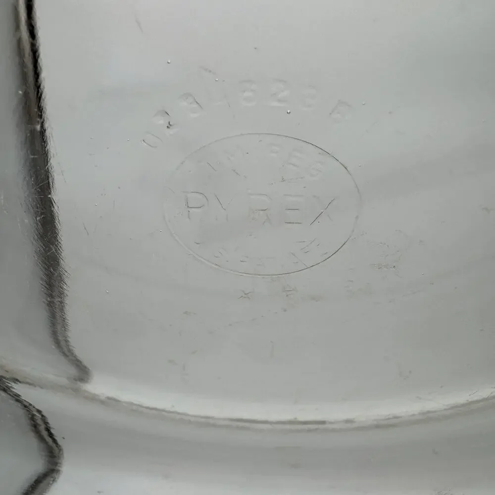 Vintage PYREX Etched Casserole Dish Half Moon Pattern 023-623B 1935-1938 8